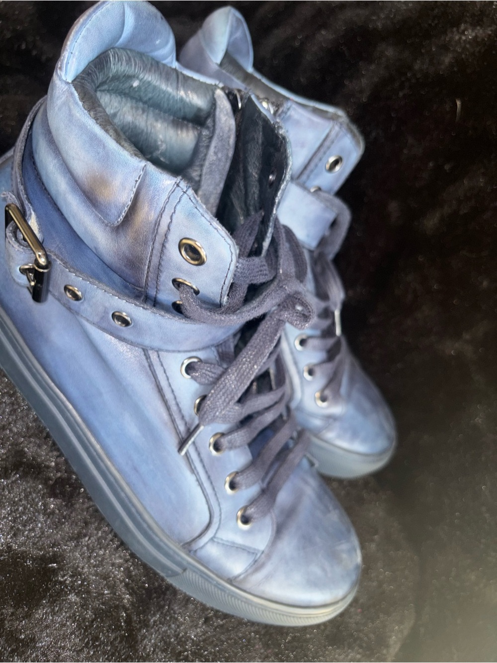 Steve Madden Men's High-Top Sneakers in Navy Blue